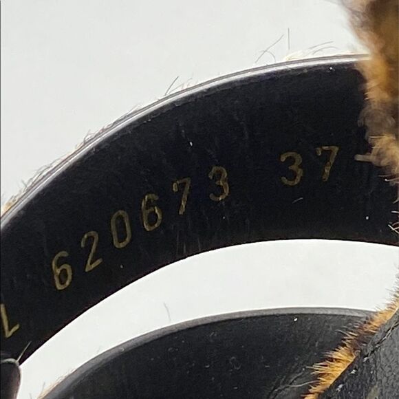 Saint Laurent Tribute 105MM Leopard-Print Calf Hair Sandals - Picture 9 of 13